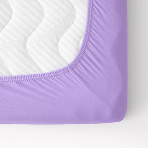 Goldea cearceaf de pat jersey cu elastic - violet deschis 140 x 200 cm