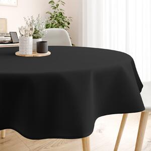 Goldea față de masă decorativă loneta - negru - rotundă Ø 140 cm