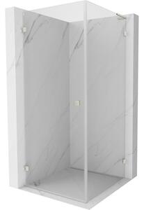 Mexen Lunar-B L cabină de duș pliabilă stânga 70 x 70 cm, sticlă transparentă, oțel periat, 832L-070-070-97-00-L
