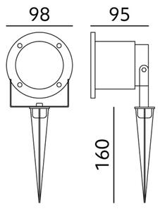 BRILAGI - Lampă de exterior TERRA 1xGU10/50W/230V IP65 antracit