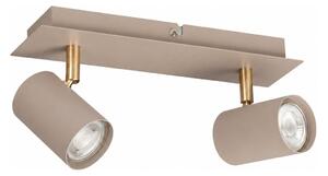 Kanlux 90781 - Spot aplicat EVALO 2xGU10/10W/230V bej/auriu