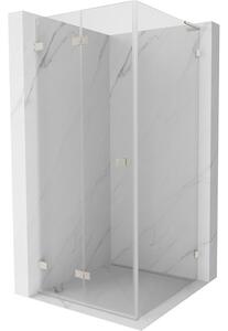 Mexen Lunar-F L, cabină de duș pliabilă stânga 90 x 90 cm, sticlă transparentă de 8 mm, profil din oțel, 836L-090-090-97-00-L