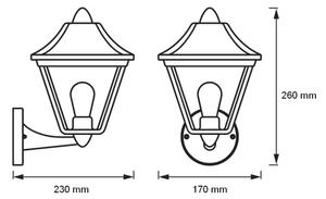 Osram - Aplica de perete pentru exterior TRADITION UP 1xE27/60W/230V IP44