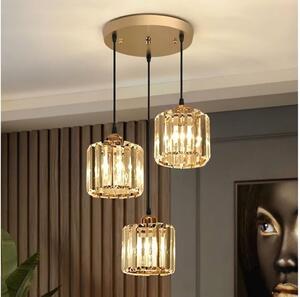 Lustră suspendată pe cablu BELLA 3xE27/40W/230V aurie