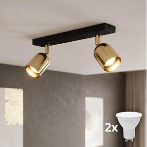 Spot LED TOP 2xGU10/10W/230V negru/auriu
