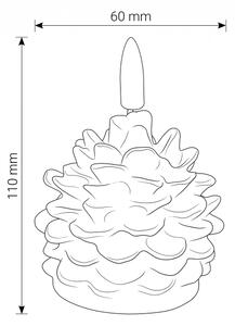 BRILAGI - LED Lumânare LED/1xCR2032 maro