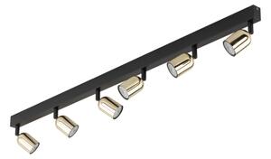 Plafonieră LED TOP 6xGU10/10W/230V negru/auriu