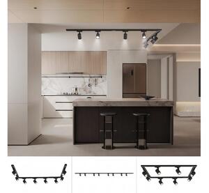 BRILAGI - Spot pe șină HUSKY 8xGU10/10W/230V 300 cm negru