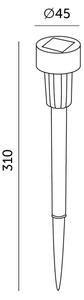 SET 10x lampă LED solară LED/0,06W/1,2V 6000K IP44 40 mAh