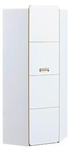 Dulap de colț pentru camera copiilor Lorento L14, alb/stejar nash (71x71 cm)