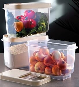 Set 3 caserole plastic , UnicUtil, Durable Lightweight, Crem