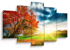 Tablou peisaj cu scufundat în razele solare (150x105 cm)