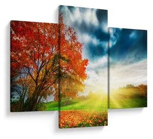 Tablou peisaj cu scufundat în razele solare (90x60 cm)