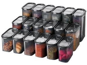 Set 18 recipiente alimentare , UnicUtil, Modern Premium, Antracit