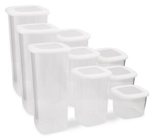Set 9 recipiente alimentare , UnicUtil, Compact Stylish, Alb