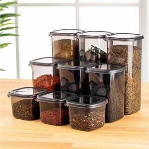 Set 9 recipiente alimentare , UnicUtil, Premium Sturdy, Antracit