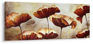 Tablou flori roșii (120x50 cm)