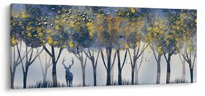 Tablou cerbul în pădure (120x50 cm)