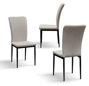 SET 6 Scaune Alto, tesatura ,structura metalica - BEJ - STANDARD