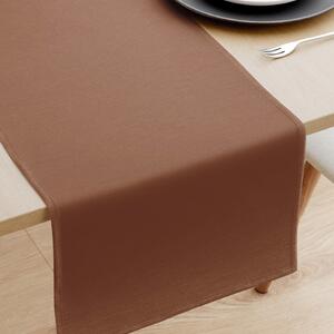 Goldea napron de masă decorativ loneta - maro 35x140 cm