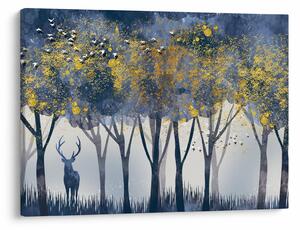 Tablou cerbul în pădure (70x50 cm)