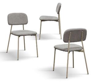 SET 4 Scaune BETO ,tesatura ,structura metalica - GRI - STANDARD