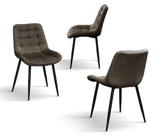 SET 4 Scaune Ernest catifea, structura metalica - MARO - STANDARD - 4 BUCATI