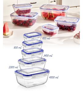Set 5 caserole plastic , UnicUtil, Versatile Elegant, Transparent