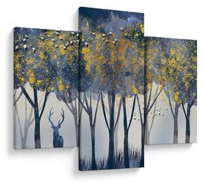 Tablou cerbul în pădure (90x60 cm)