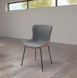 Scaun TEMPO, tesatura si piele ecologica - GRI - NEGRU