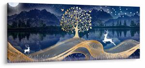 Tablou - Cerbi în luna plină (120x50 cm)