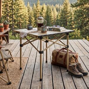 Masă pliabilă, cu cadru metalic și blat rezistent, pentru camping – 53x51x50 cm, eCarla, SC10JBR