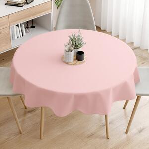Goldea față de masă decorativă loneta - roz - rotundă Ø 140 cm
