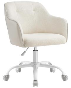 Scaun de birou SABINA, max. 110 kg, alb/bej SongmicsHome
