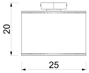 Plafonieră ARDEN 1xE27/15W/230V diam. 25 cm maro