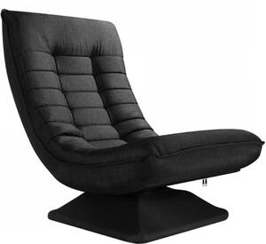 Șezlong ABERDEEN, 87x60x105cm, negru Casaria