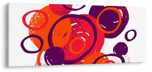 Tablou - Motiv cercuri în culori calde (120x50 cm)