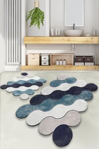 Set covorase baie 2 piese, Sophisticated Texture, UnicUtil, Albastru