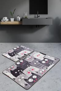 Set covorase baie 2 piese, Classic Style, UnicUtil, Gri, Multicolor