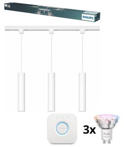 Philips-LED lustră dimabilă pe cablu pentru sistem pe șină EASYLINK HUE 3xGU10/4,7W/230V+Hue bridge
