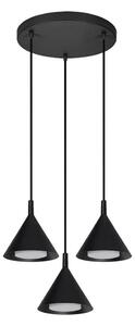 Brilagi - Lampă suspendată pe cablu CONE TRIPLE ROUND 3xGX53/15W/230V negru