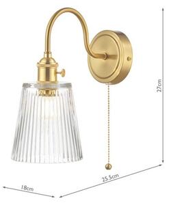 Där Lighting HAD0740-05 - Lampă de perete HADANO 1xE14/40W/230V aurie