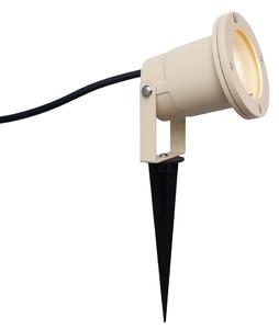 Spot cu țăruș bej GU10 50mm reglabil IP65 cu cablu și ștecher inclus - Basic
