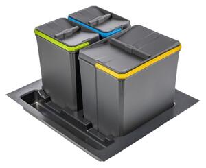 Cos gunoi AxisSpace 600, 1x15 L, 2x7 L, antracit