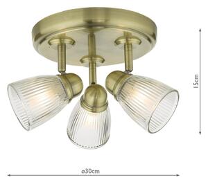 Där Lighting CED7675 -Spot pentru baie CEDRIC 3xG9/25W/230V IP44 alamă