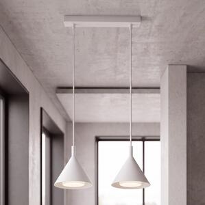 Brilagi - Lustră suspendată pe cablu CONE DOUBLE 2xGX53/15W/230V albă