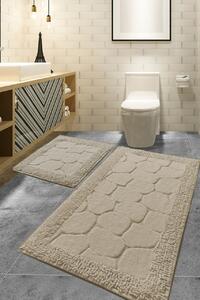 Set covorase baie 2 piese, Sophisticated Texture, UnicUtil, Bej, Multicolor