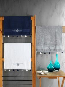 Set prosoape de mana 3 bucati, Deluxe Soft, UnicUtil, Albastru Inchis