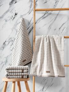Set prosoape de mana 4 bucati, Luxury Touch, UnicUtil, Bej, Maro
