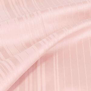 Goldea lenjerie de pat deluxe din damasc - roz cu dungi subțiri 140 x 200 și 70 x 90 cm